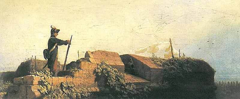 Carl Spitzweg Auf der Bastei oil painting image